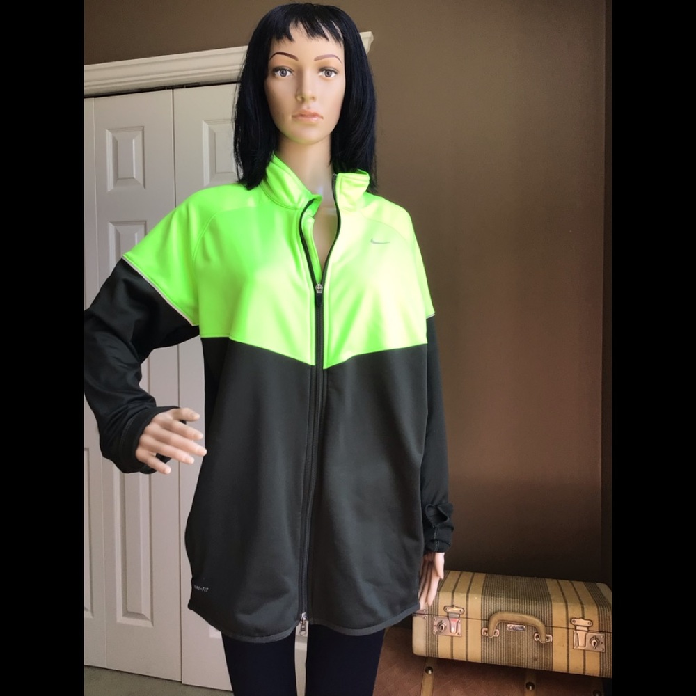 Nike Dri-Fit Lime Green and Black Jacket - Picture 2 of 11